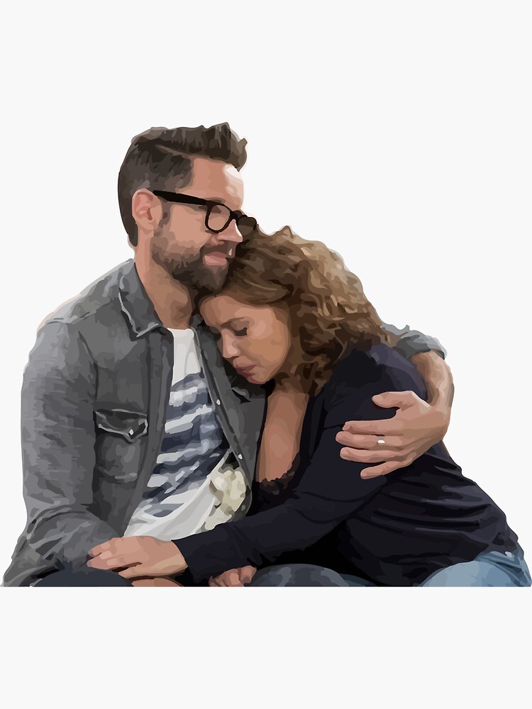 "one day at a time Penelope schneider hug" Sticker for Sale by