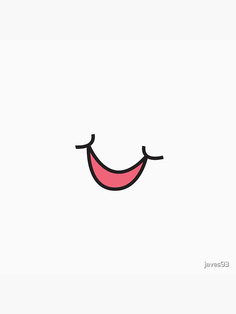 Cute cartoon sideways smile
