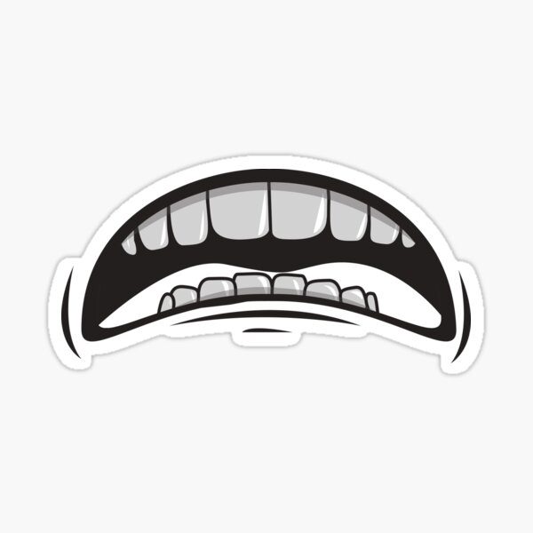 Mouth Open Cartoon Stickers Redbubble