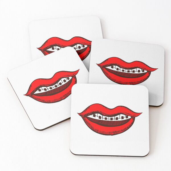 Item preview, Thick Lips Smiling Braces Illustration designed and sold by javes93.