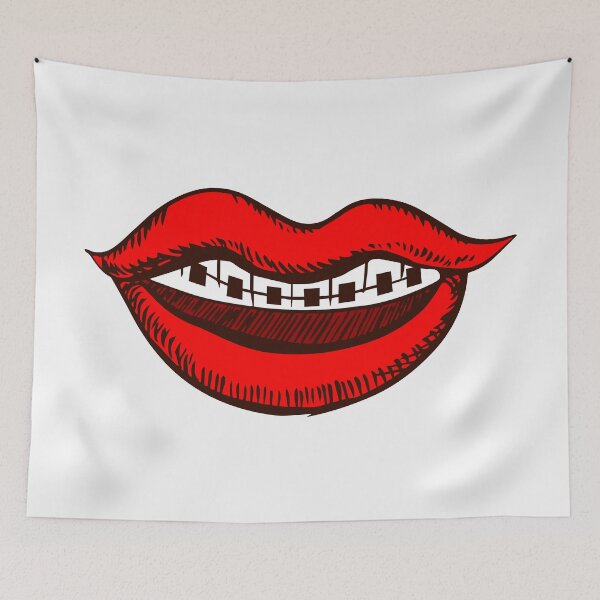 Item preview, Thick Lips Smiling Braces Illustration designed and sold by javes93.