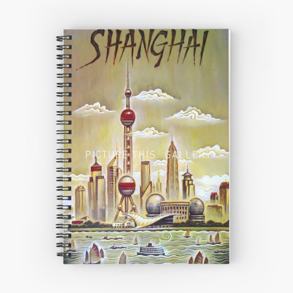 Item preview, Shanghai vintage travel poster designed and sold by stickart-marek.