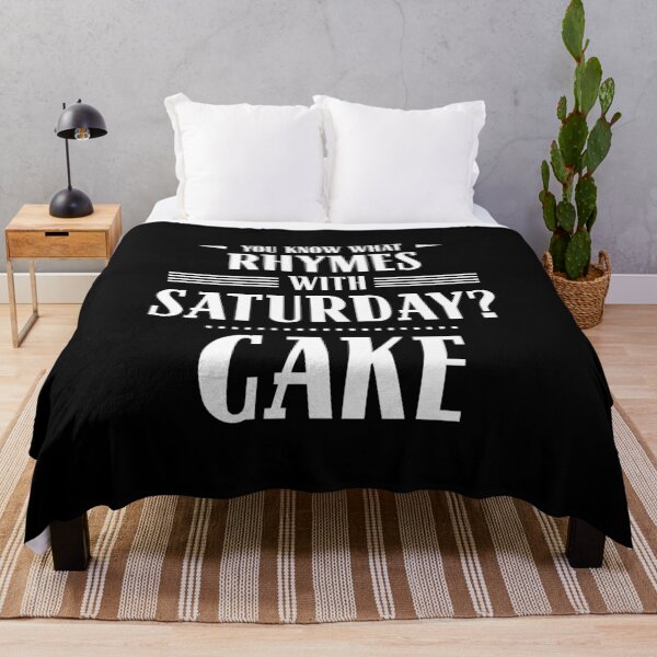 Item preview, You Know What Rhymes with Saturday? Cake designed and sold by wheedesign.