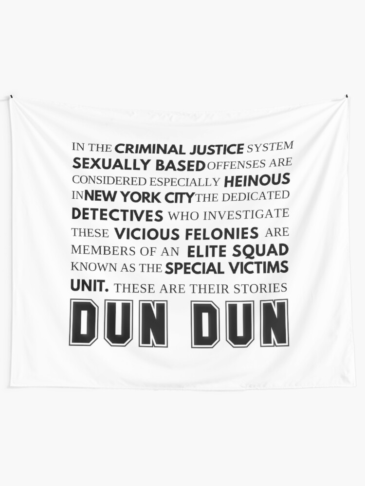"SVU Opening Speech" Tapestry for Sale by lnaplus Redbubble