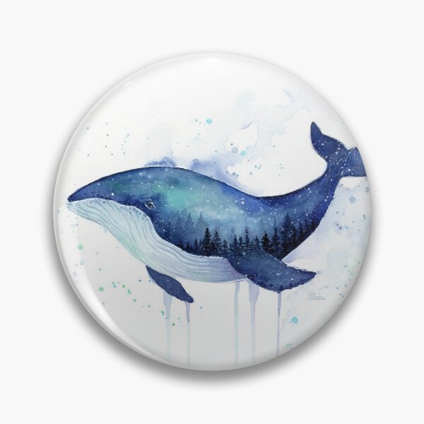 Item preview, Galaxy Whale Watercolor designed and sold by Olga Shvartsur.