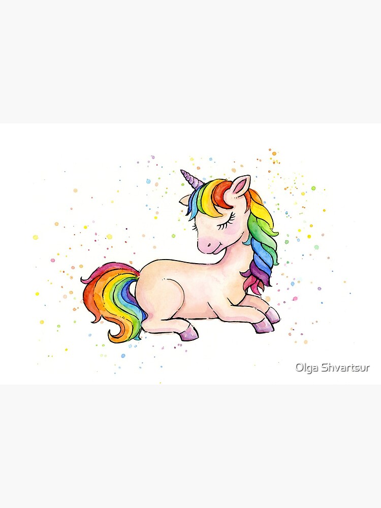 Rainbow Unicorn Sleeping by olga-shvartsur