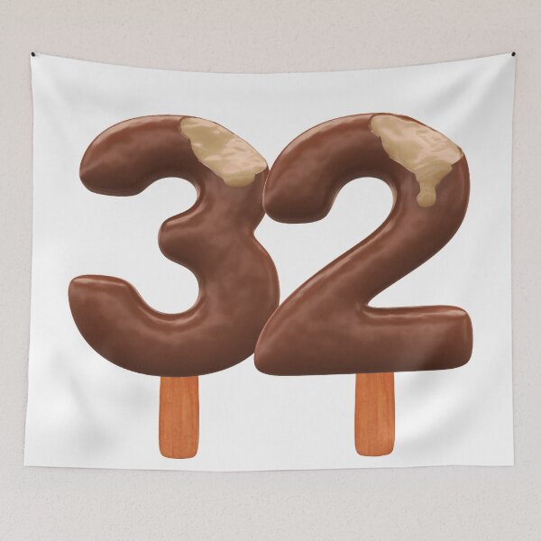 Item preview, 32 Ice Cream Thirty Two Number 3d Chocolate designed and sold by HelloFromAja.