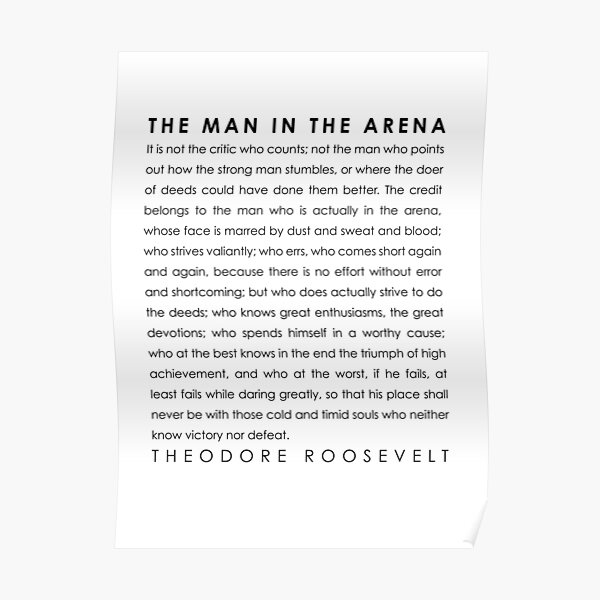 The man in the arena Poster