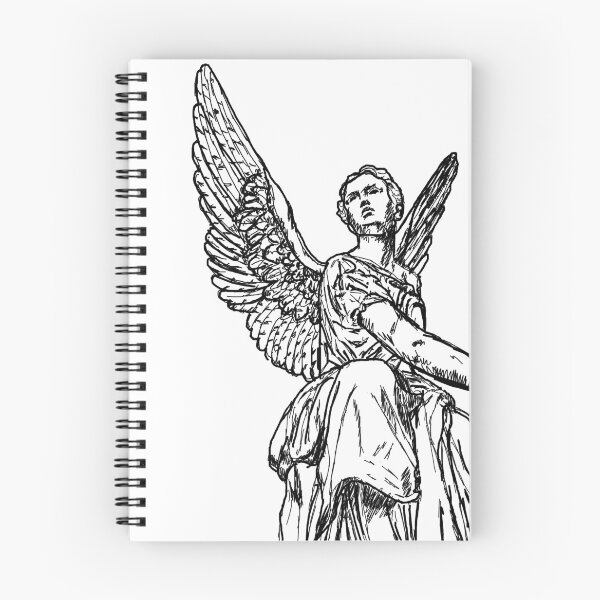 Aperçu de l'œuvre Statue d'ange - noir et blanc créée et vendue par Queerhaven.