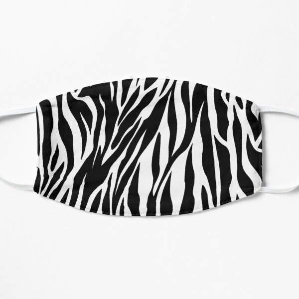 Zebra texture print ,zebra print mask ,quarantine zebra Flat Mask