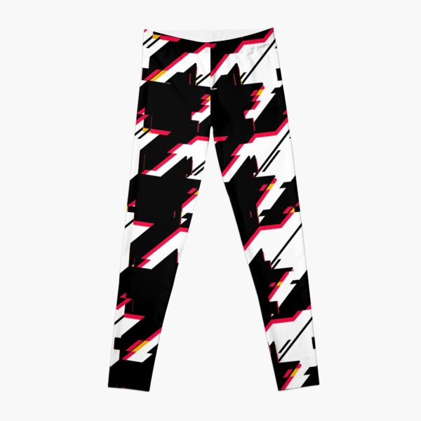 houndstooth glitch pattern Leggings