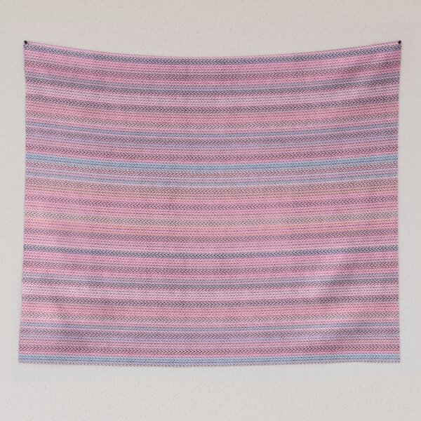Item preview, Pastel Pink Striped Knitted Sweater Look designed and sold by sosweet.