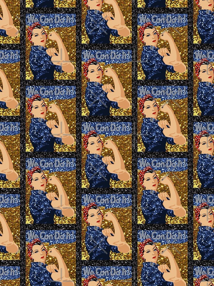 glitter print rosie the riveter by gossiprag