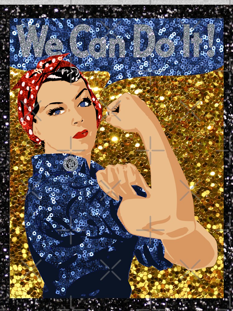 glitter print rosie the riveter by gossiprag