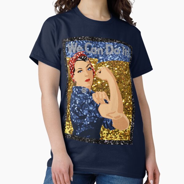 glitter print rosie the riveter Classic T-Shirt