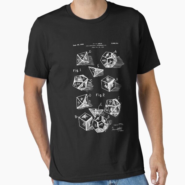 Item preview, D20 Role Playing Dice Set Patent Prints 1999 designed and sold by MadebyDesign.