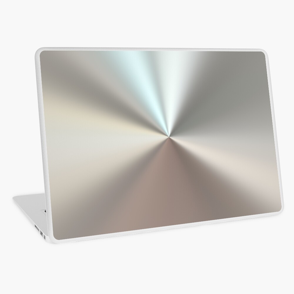Shiny brushed silver surface Laptop Skin