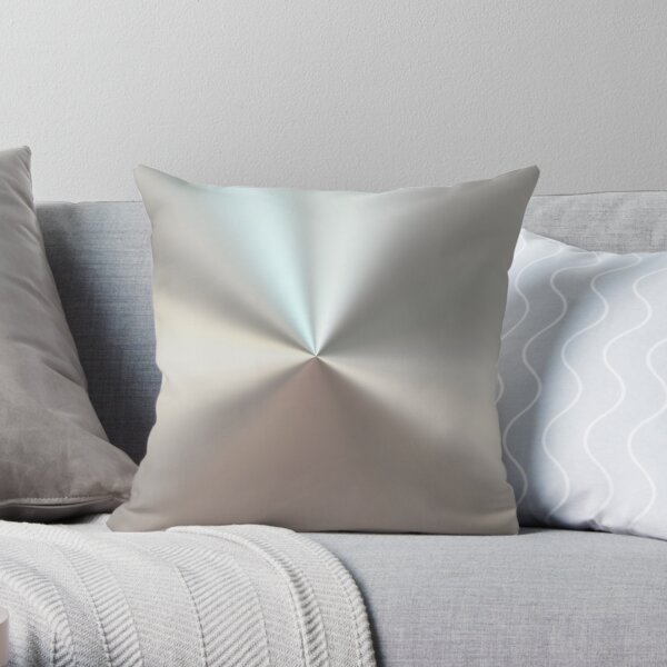 Shiny brushed silver surface Throw Pillow