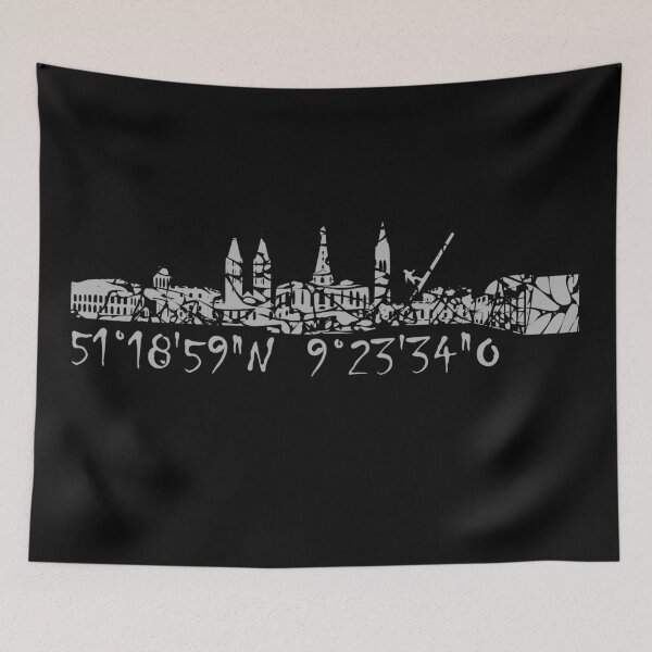 Item preview, Skyline Kassel silver with coordinates of the viewpoint designed and sold by Kalli-design.