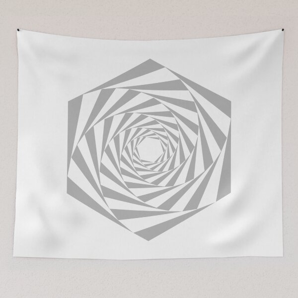 Artikelvorschau, Hexagon Twist (grau) entworfen und verkauft von synchronicity11.