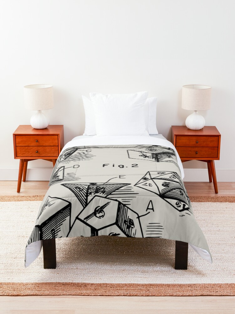 Alternate view of Patent Prints 1999 - RPG Set of Dice Comforter