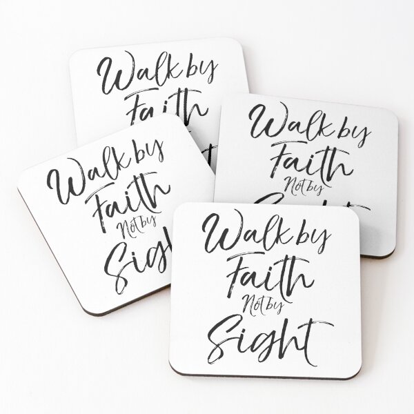 Item preview, Walk by Faith Not by Sight Christian Quote designed and sold by TNDesignStudio.