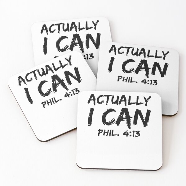 Item preview, Actually I Can Phil. 4:13 Christian Quote designed and sold by TNDesignStudio.