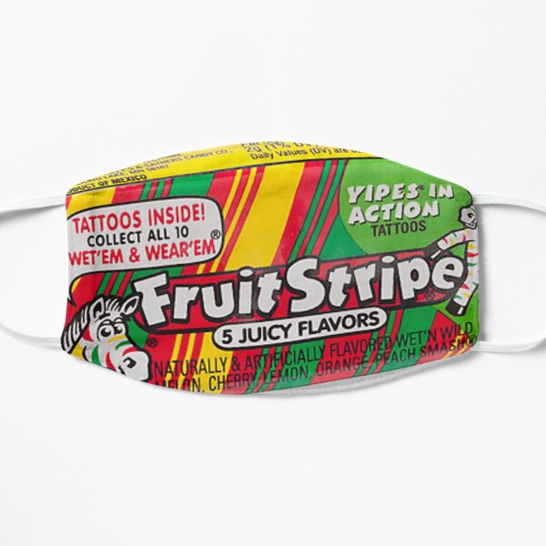 old school Fruit Stripe gum Flat Mask