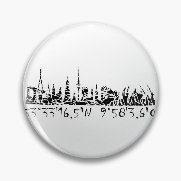 Item preview, Skyline Hamburg with coordinates of the viewpoint designed and sold by Kalli-design.