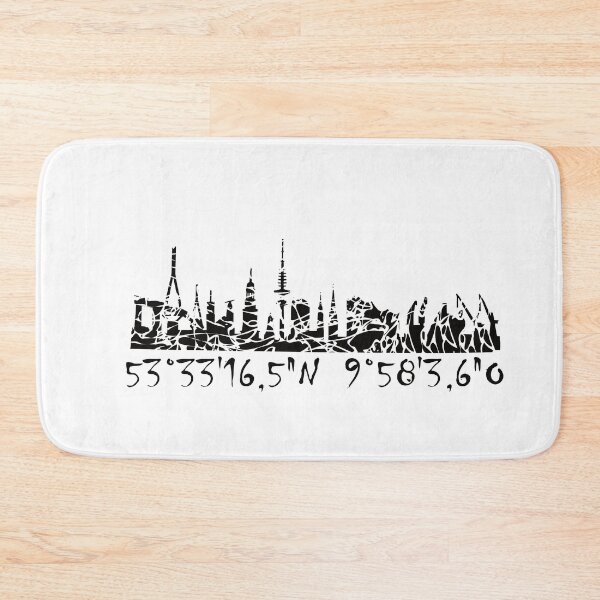 Item preview, Skyline Hamburg with coordinates of the viewpoint designed and sold by Kalli-design.