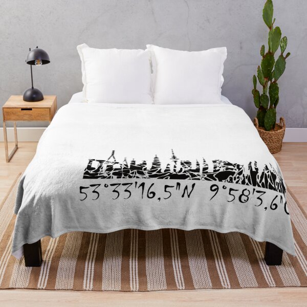 Item preview, Skyline Hamburg with coordinates of the viewpoint designed and sold by Kalli-design.