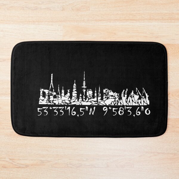 Item preview, Skyline Hamburg with coordinates of the viewpoint designed and sold by Kalli-design.