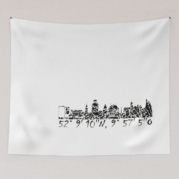Item preview, Skyline Hildesheim with coordinates of the viewpoint designed and sold by Kalli-design.