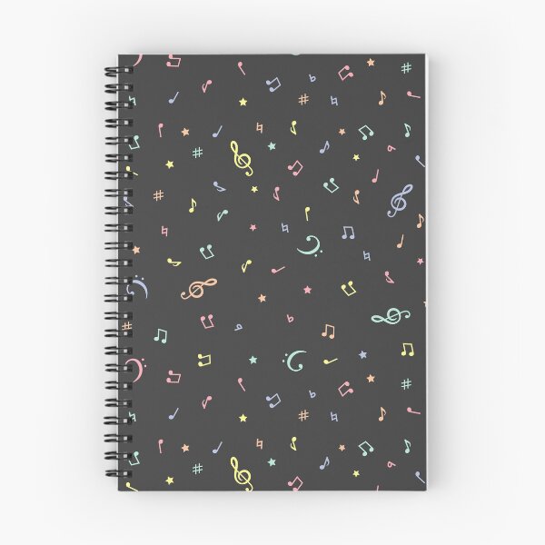 Aperçu de l'œuvre Notes de musique pastel et motif de symboles créée et vendue par rustydoodle.