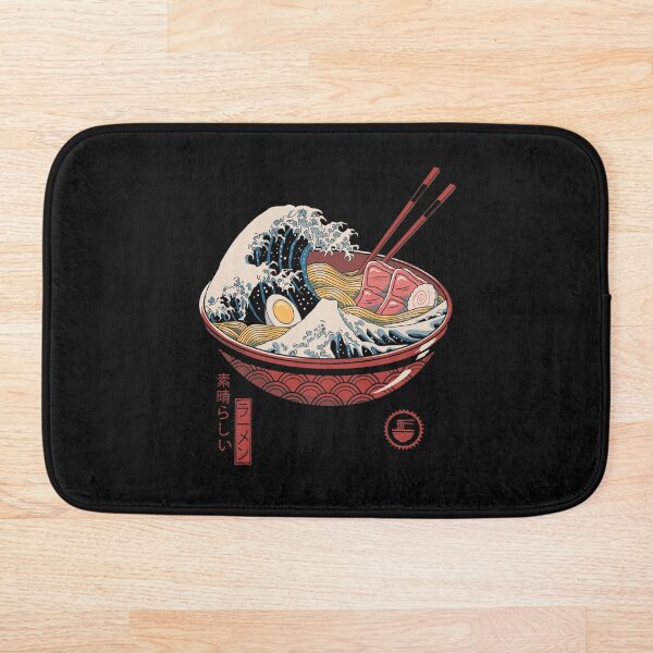 Grande vague de ramen Tapis de bain