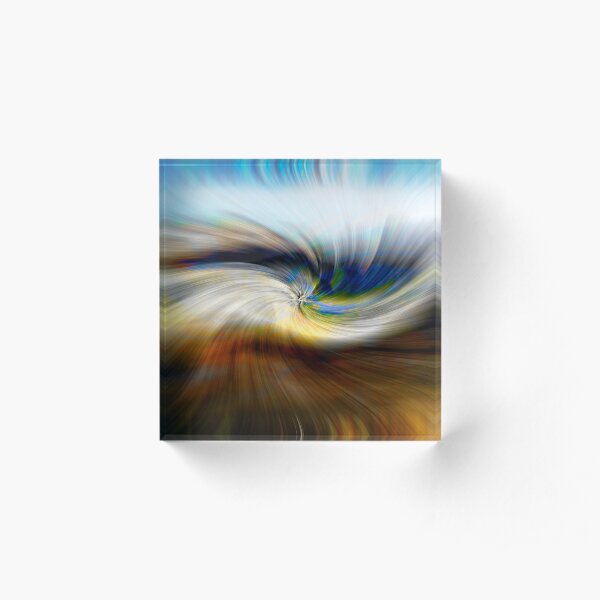 Welsh Mountains Abstract - 3 Acrylic Block