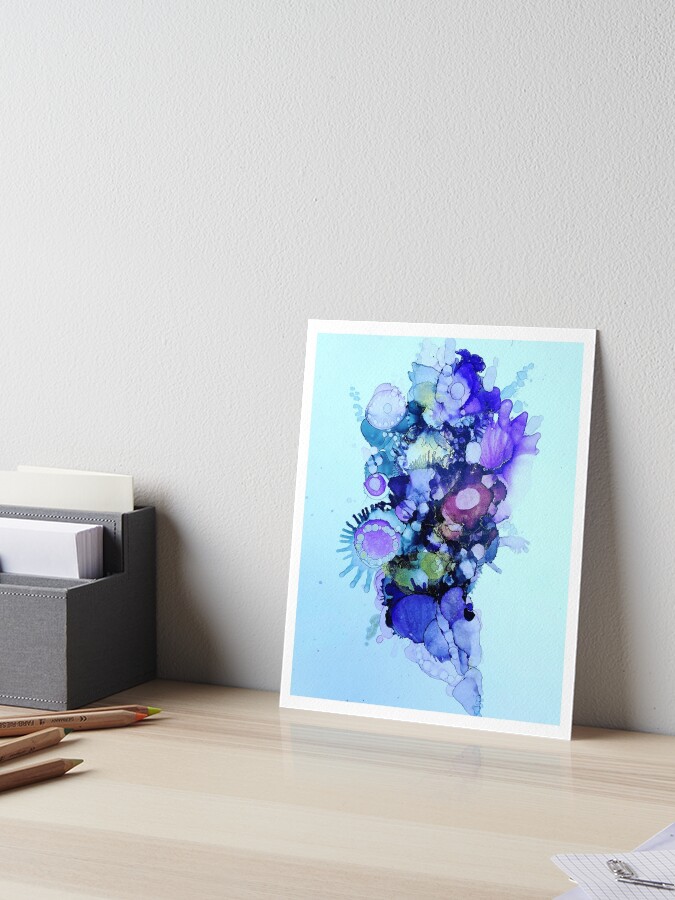 Thumbnail 1 of 2, Art Board Print, Purple Bouquet designed and sold by curlyartcloud.