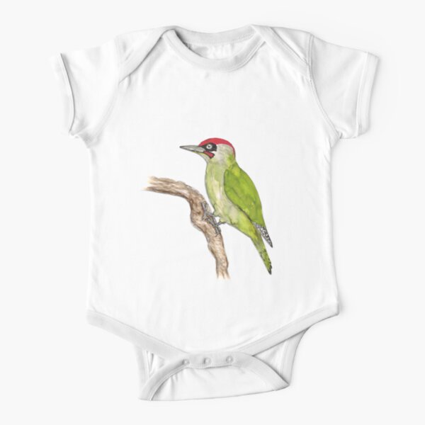 European green woodpecker Short Sleeve Baby One-Piece