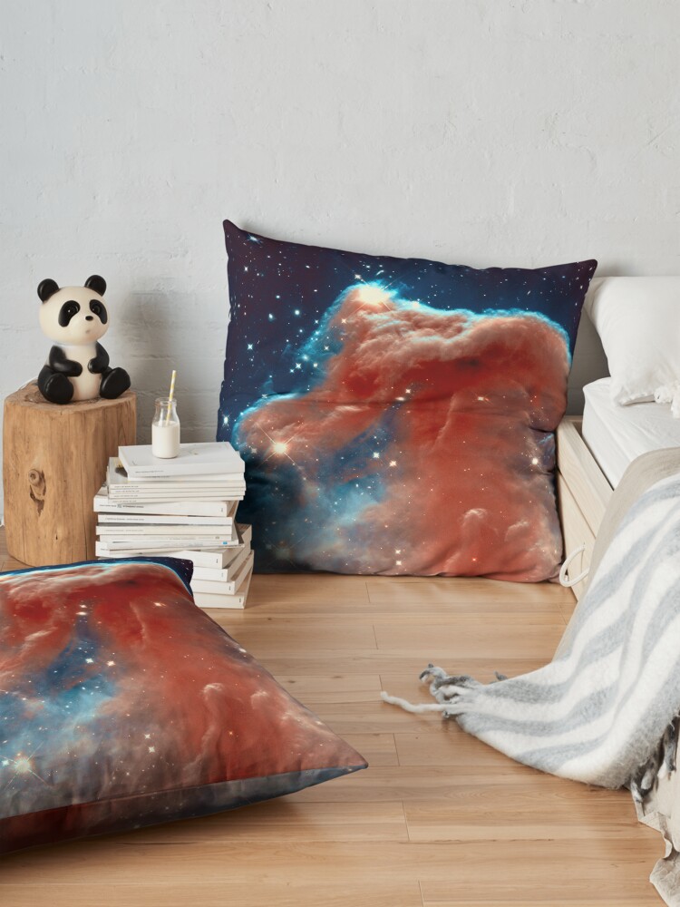 Alternate view of The Horsehead Nebula in Orion. Hubble Image. Isn't Astronomy Wonderful! Floor Pillow