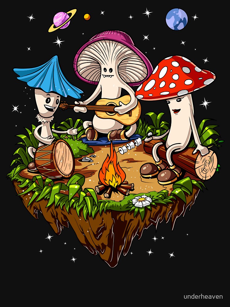 Thumbnail 7 of 7, Classic T-Shirt, Hippie Magic Mushroom designed and sold by underheaven.