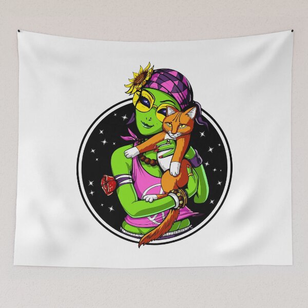 Item preview, Alien Hippie Cat Lover designed and sold by underheaven.
