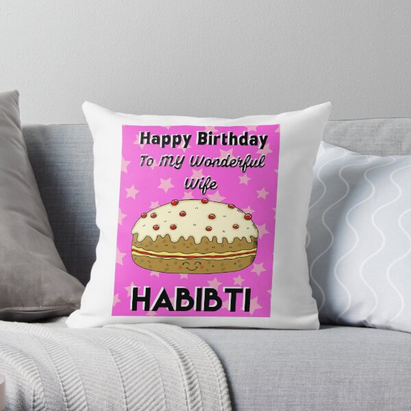 Coussins Sur Le Theme Habibti Redbubble