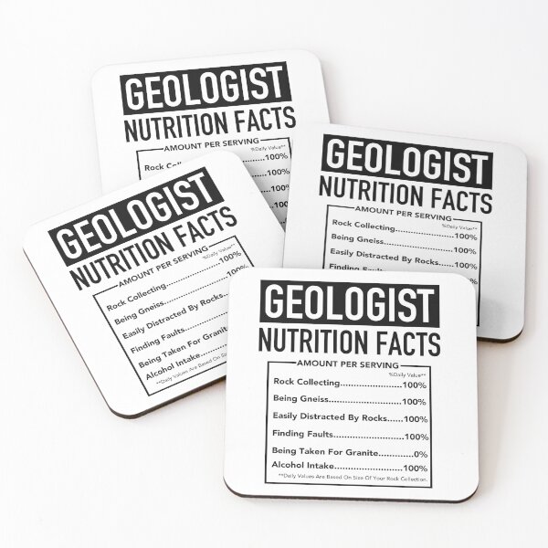 Item preview, Geologist Nutritional Information - Funny Geology Humour designed and sold by JukeLox.