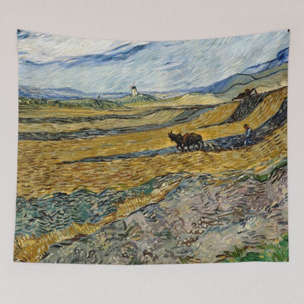Item preview, Enclosed Field with Ploughman, by Vincent van Gogh designed and sold by Irina Polyanskaya.