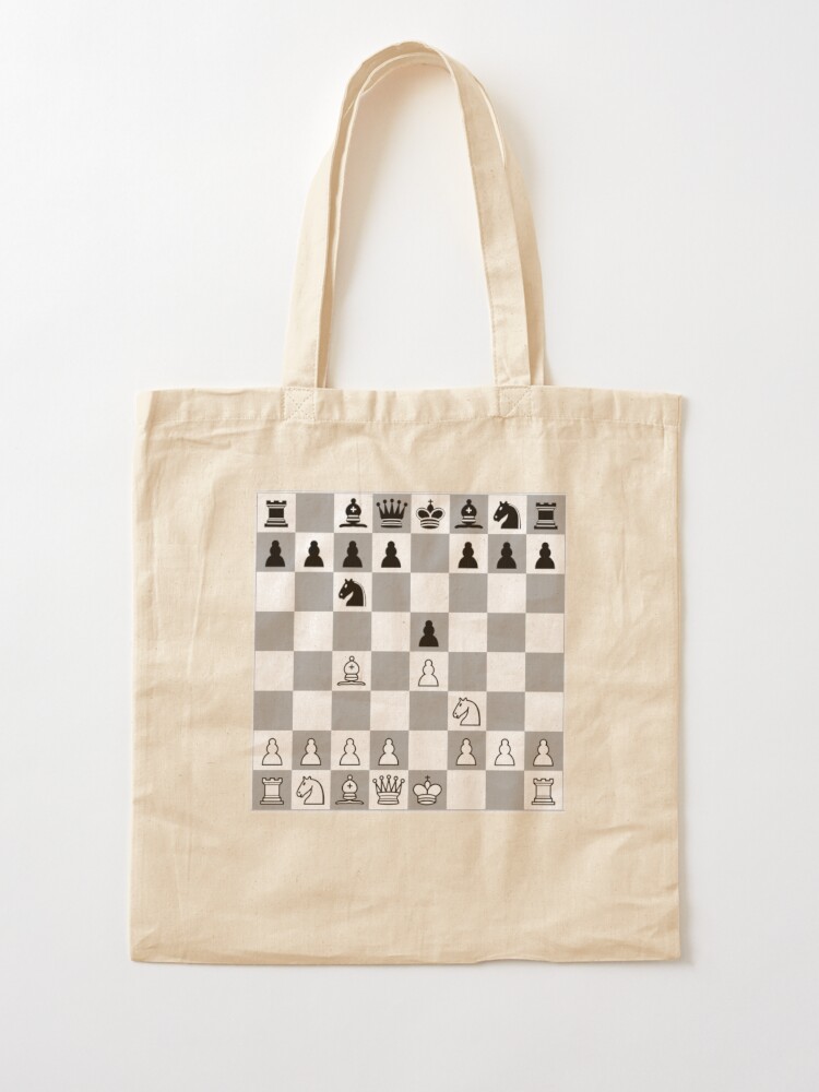 Chess Opening Italian Game E4 Player Giuoco Piano Tote Bag for