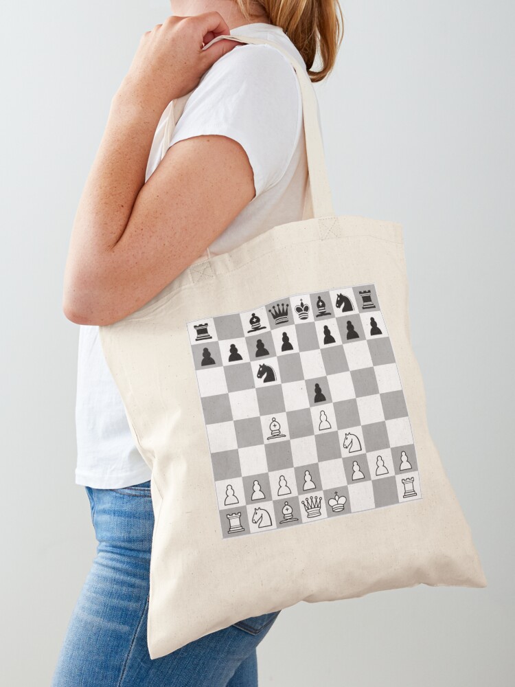 Chess Opening Italian Game E4 Player Giuoco Piano Tote Bag for