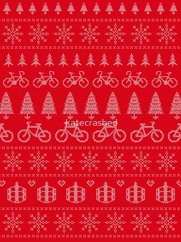 Thumbnail 5 von 5, Hoodie, Weihnachts-Radsportpullover | Rot designt und verkauft von katecrashed.