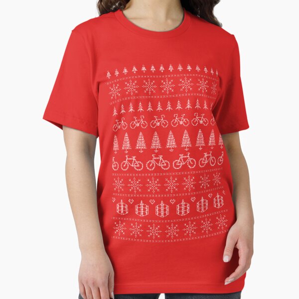 Christmas Cycling Jumper | Red Essential T-Shirt