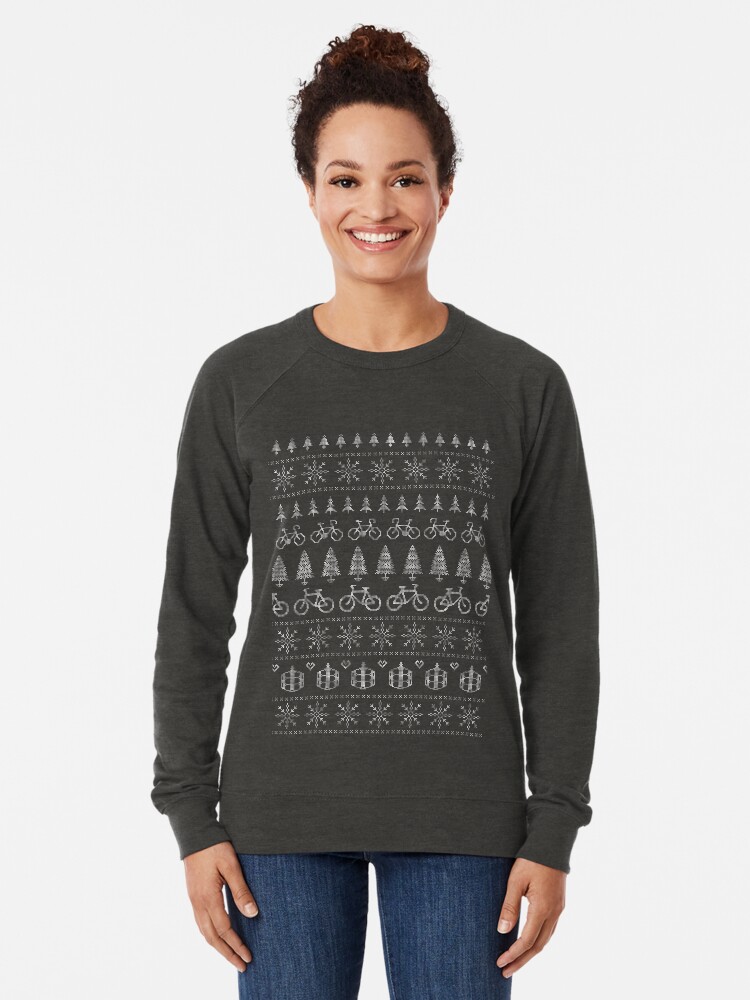 Thumbnail 2 von 5, Leichter Pullover, Weihnachts-Radsportpullover | Rot designt und verkauft von katecrashed.