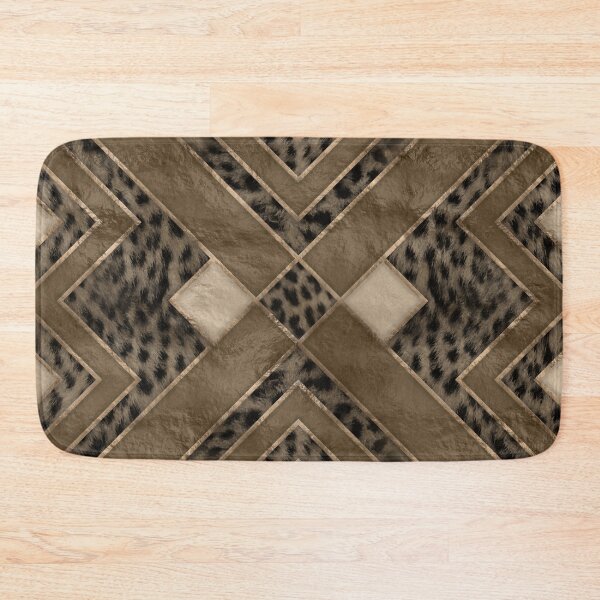 Item preview, Leopard Fur Texture Geometric Pattern designed and sold by k9printart.